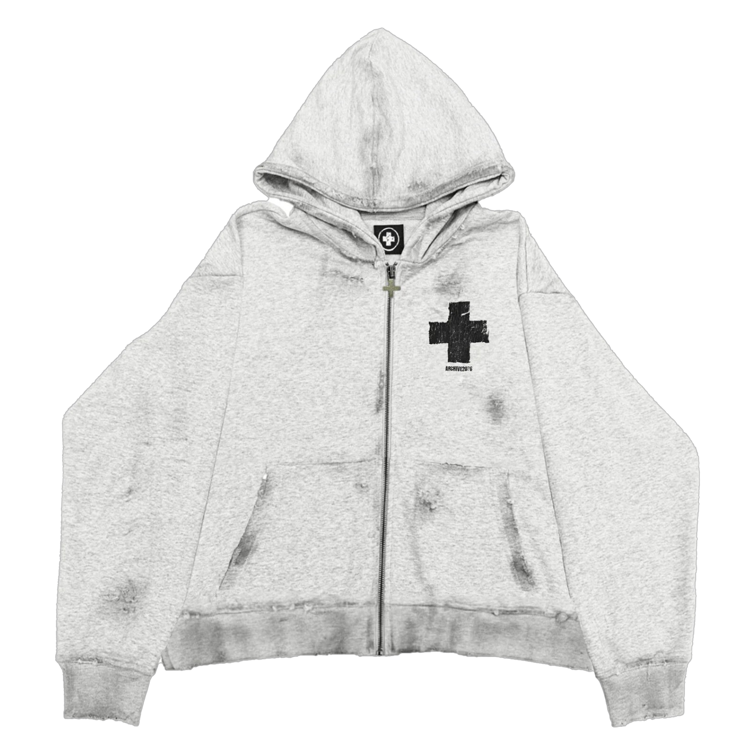 ARCHIVE ZIP-HOODIE GRAY