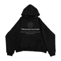 Sensitive Zip Hoodie Black