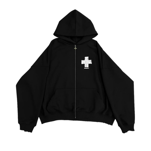ARCHIVE ZIP-HOODIE BLACK
