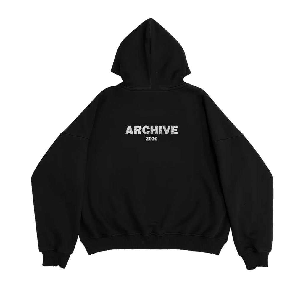 ARCHIVE ZIP-HOODIE BLACK