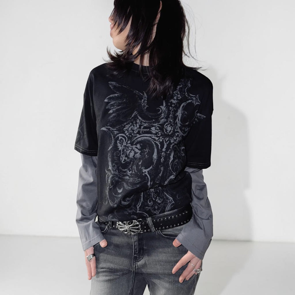 Double oversized long sleeve