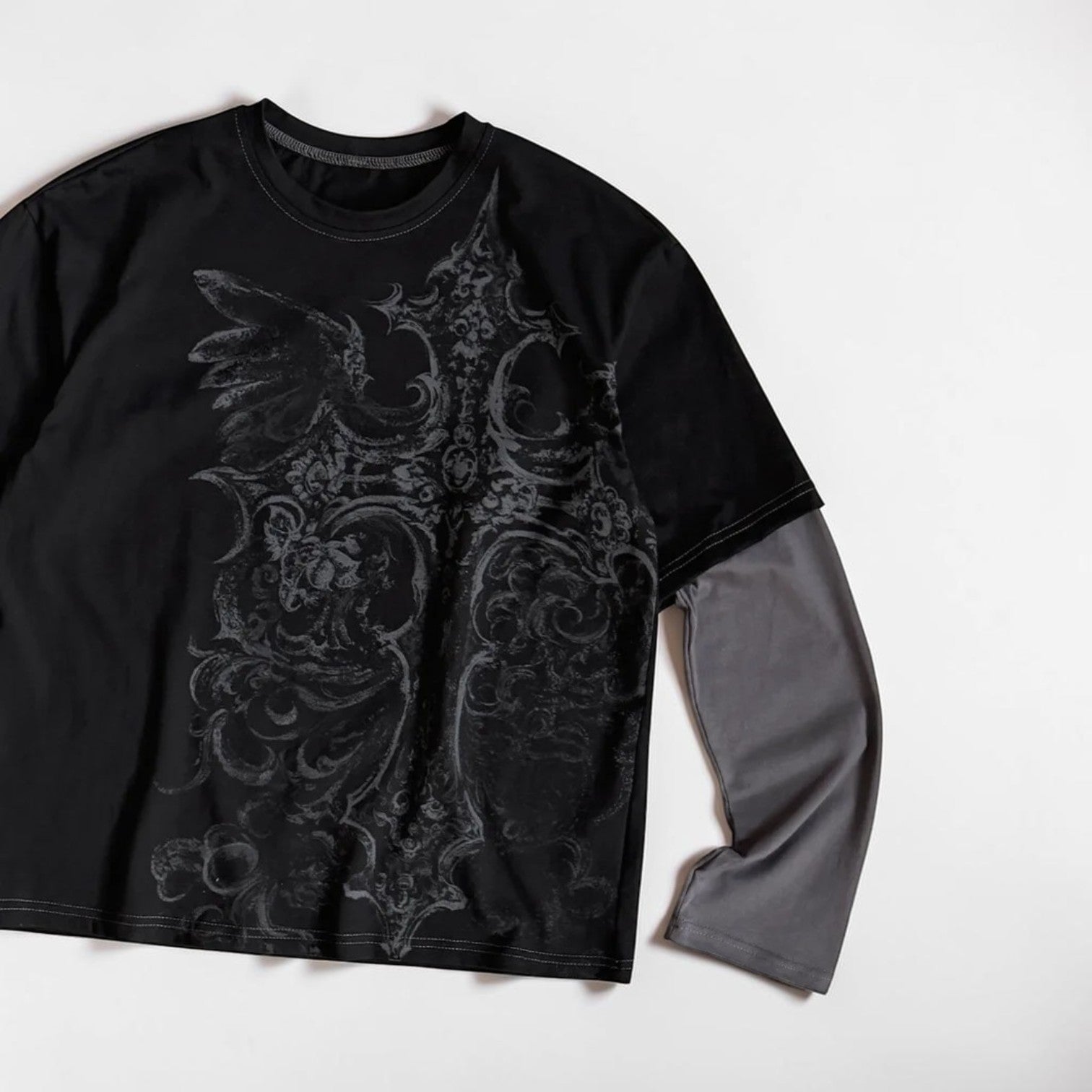 Double oversized long sleeve