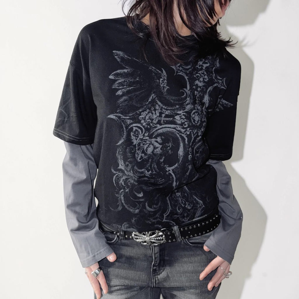 Double oversized long sleeve