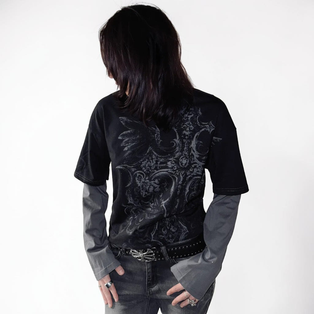 Double oversized long sleeve