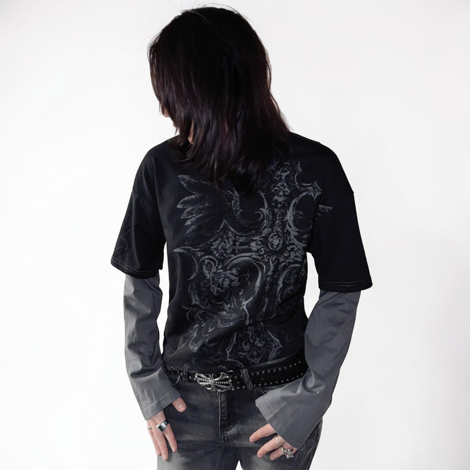 Double oversized long sleeve