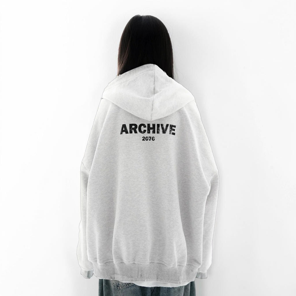 ARCHIVE ZIP-HOODIE GRAY