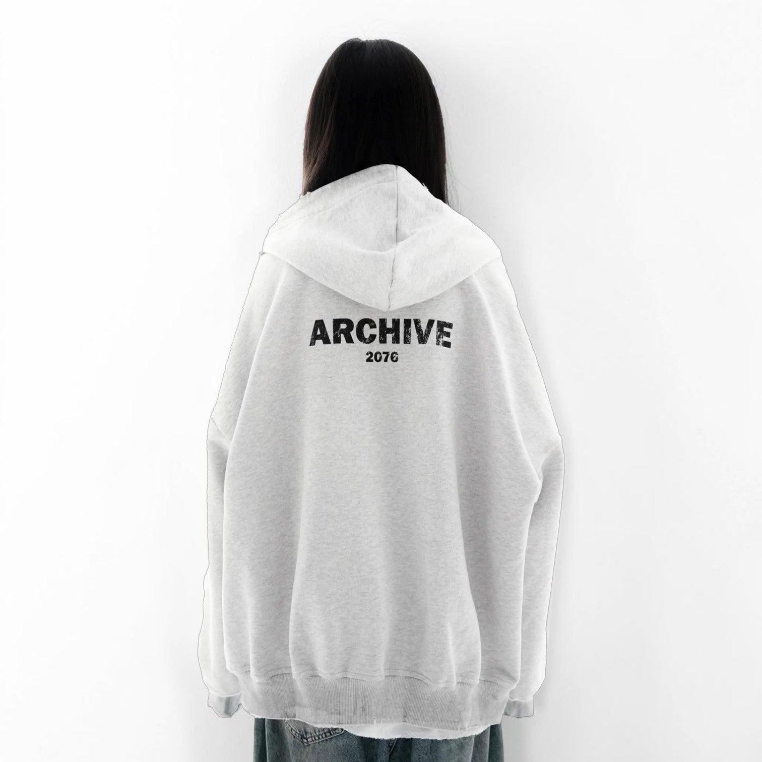 ARCHIVE ZIP-HOODIE GRAY