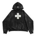 CRACKED ZIP-HOODIE